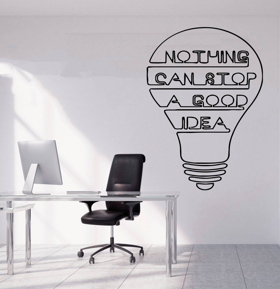 Надписи на стенах в офисе