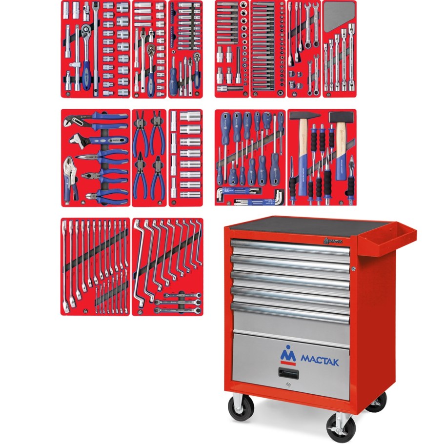 Набор инструментов эксперт в красной тележке, 323 предмета МАСТАК 52-07323r