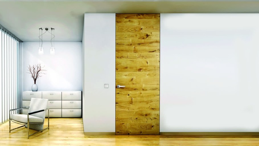 Скрытые двери межкомнатные шпонированные