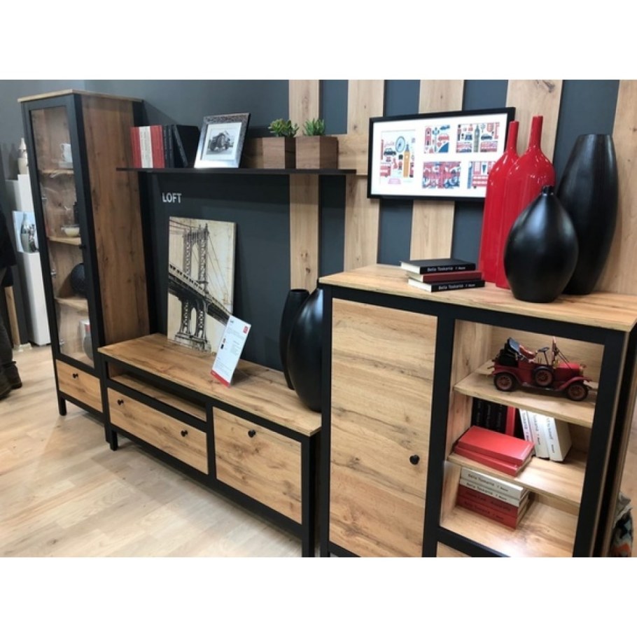 Шкаф BRW Loft reg1d1s /90