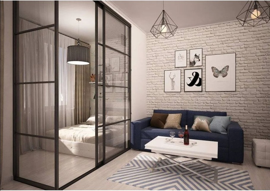 Зонирование в стиле лофт