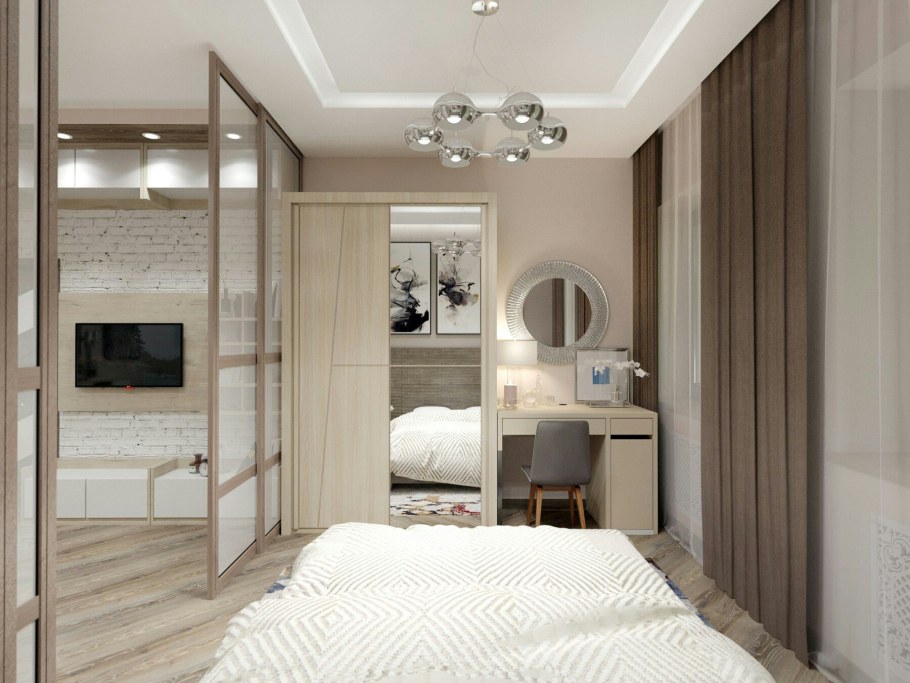 111-97 Планировка спальни в однушке