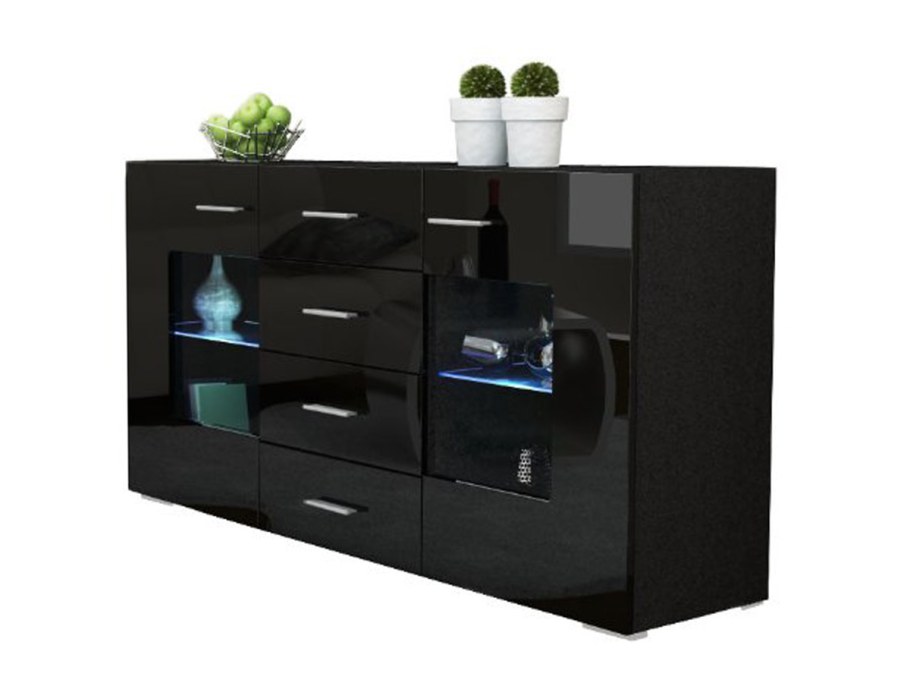 Комод черный глянец интро фабрика