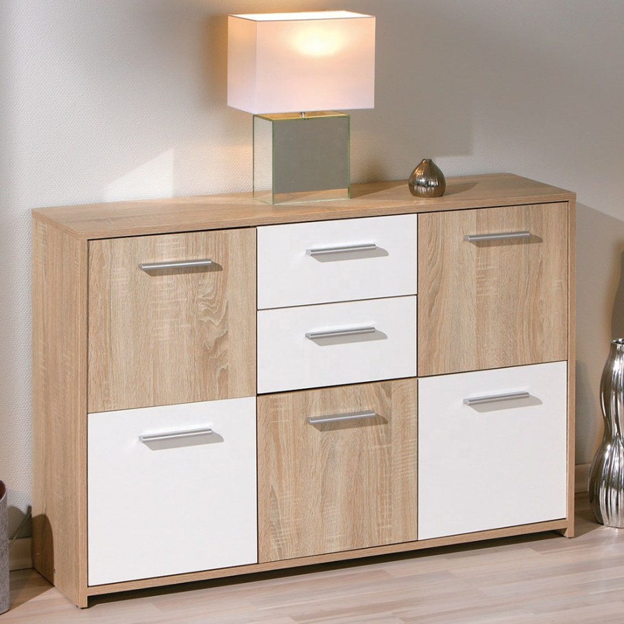 Глянцевый комод Элит черный 120см