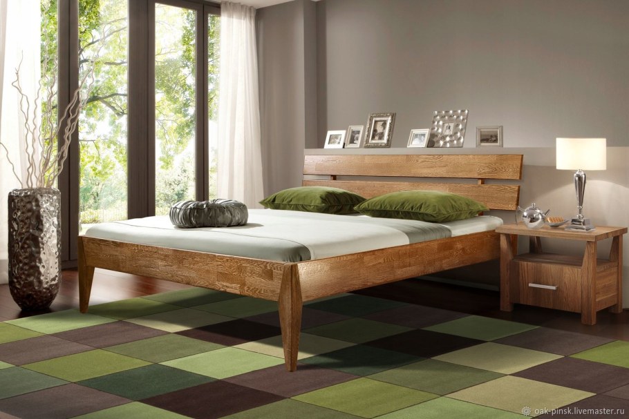 Кровать массив дуба 180х200 Модерн