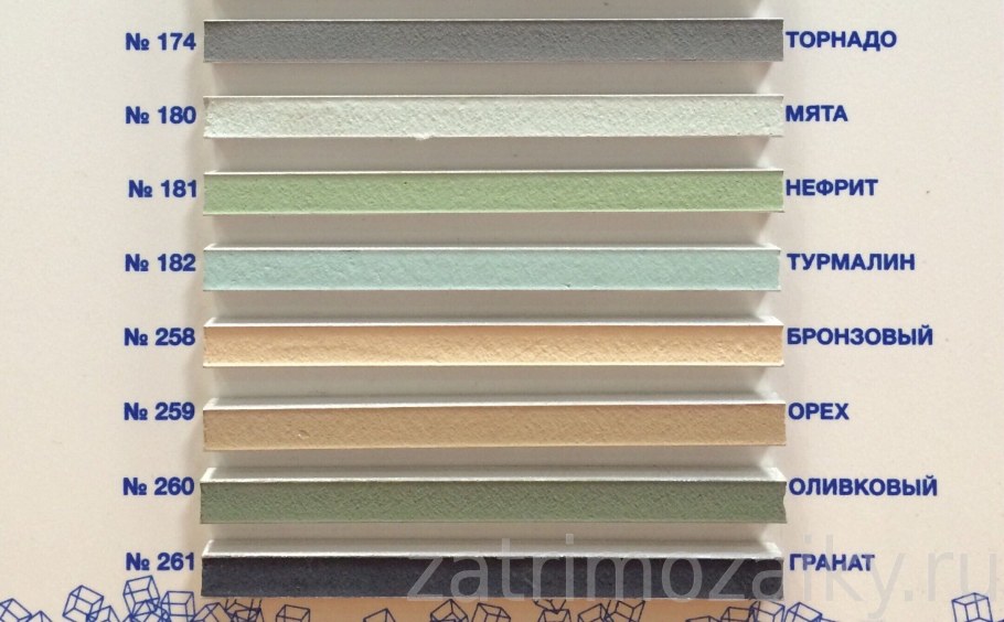 Затирка Mapei Ultracolor палитра