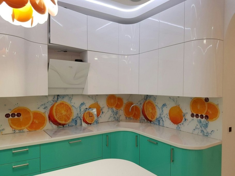 Кухня фартук апельсин