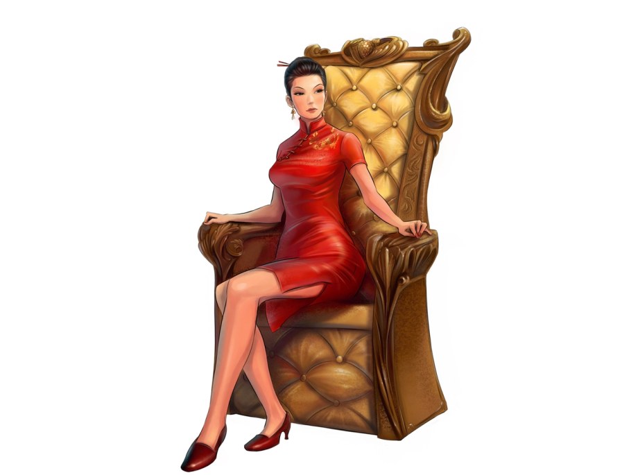 Девушка на троне