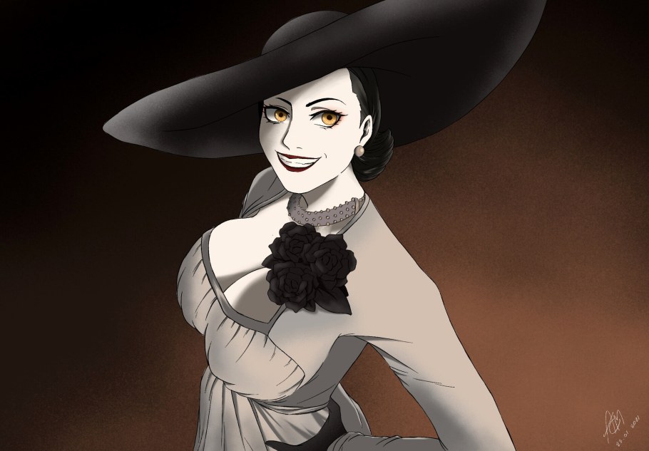 Resident Evil 7 женщина шляпу