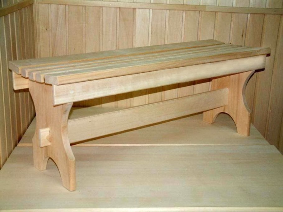 Лавки для бани из дерева