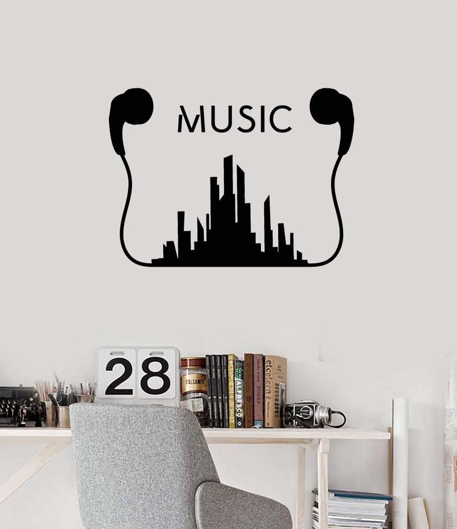 Наклейки на холодильник музыкальная тема
