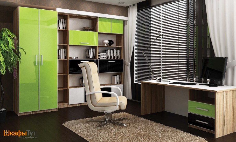 Угловая стенка с рабочим местом