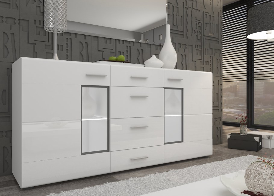 Комод Миранда Atelier белый глянец