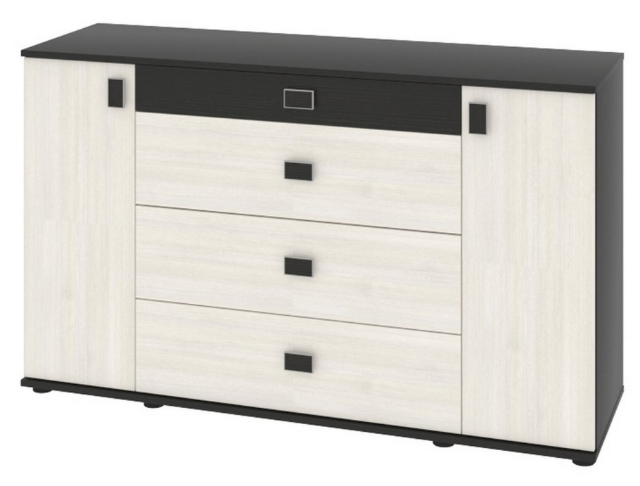 Комод Пайн белый глянец