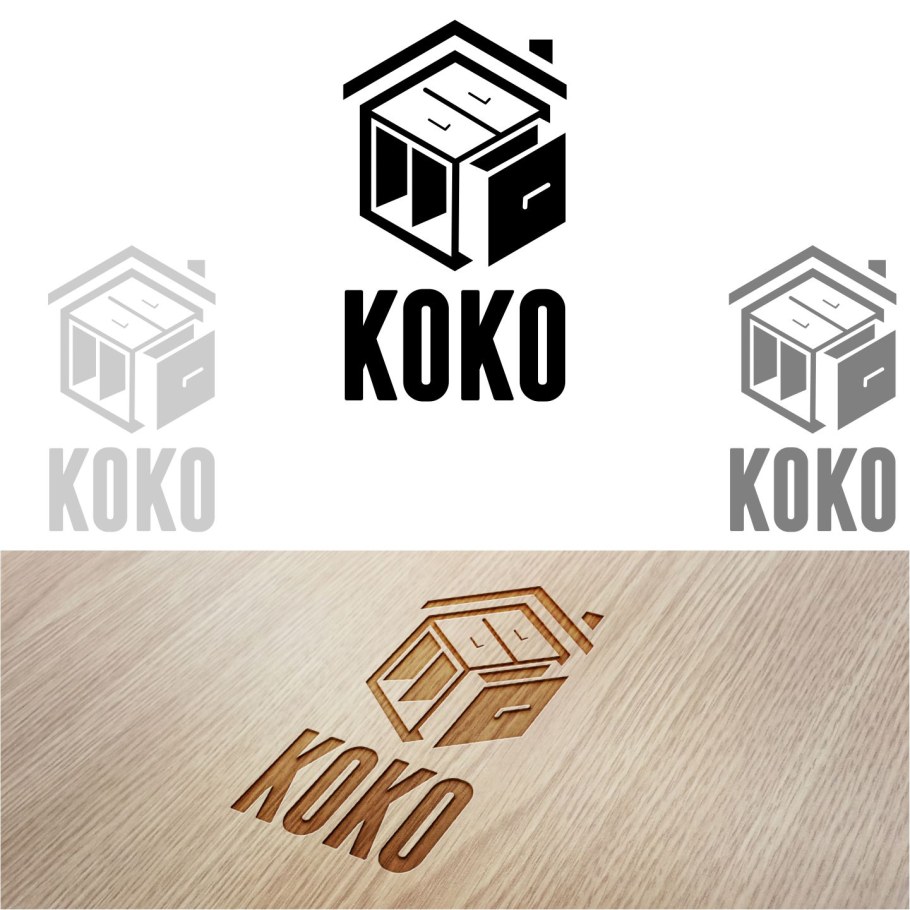 Логотип мебель в деталях