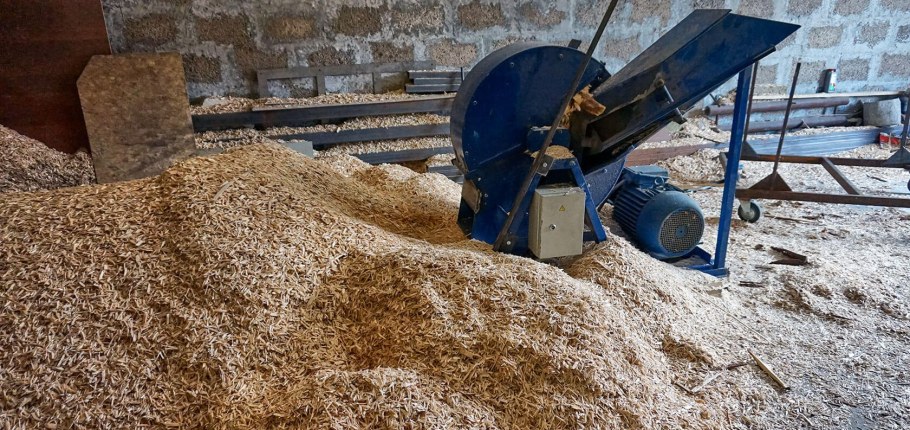 Для производства щепы для блоков
