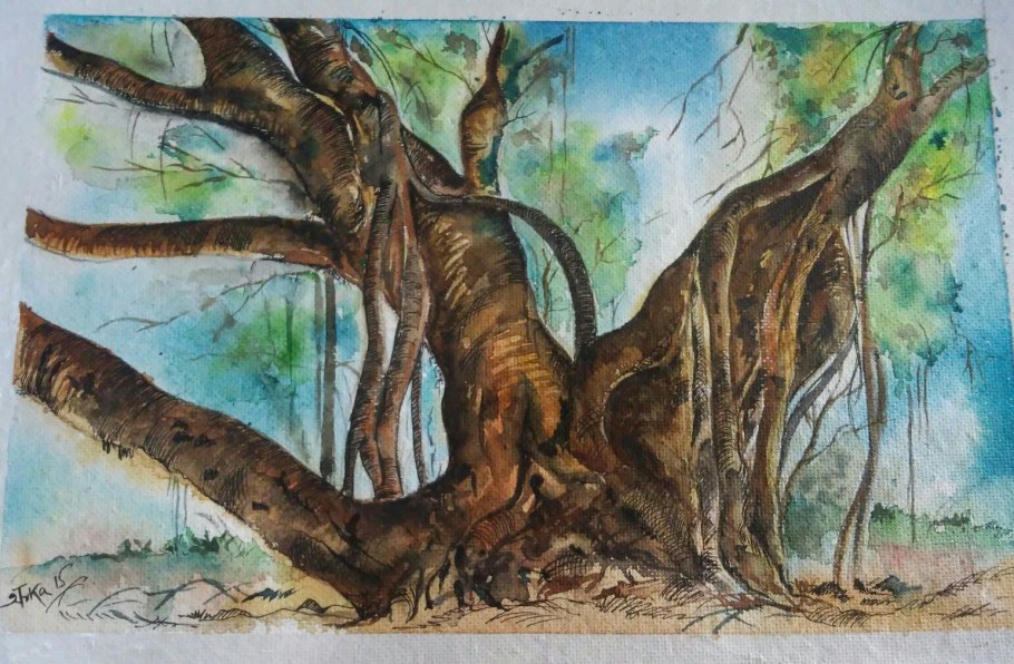 Синезубов пейзаж с деревом in Artibus