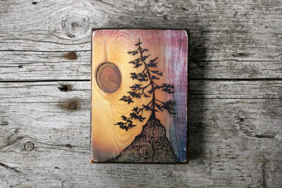 Текстура дерева выжигателем