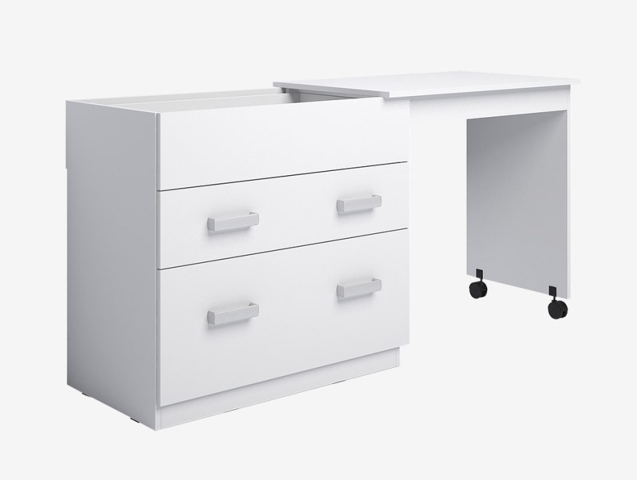 Комод-трансформер, 510 × 800 (1 500) × 750, белый