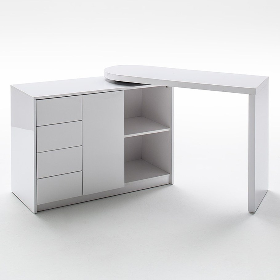 Комод с поворотным письменным столом трансформером