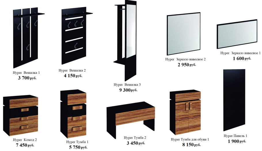 Hyper прихожая тумба 2 венге палисандр темный Глазов