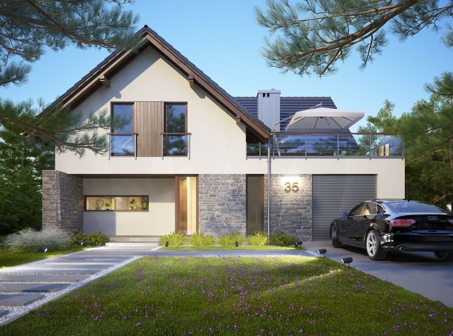 Красивый дом с гаражом