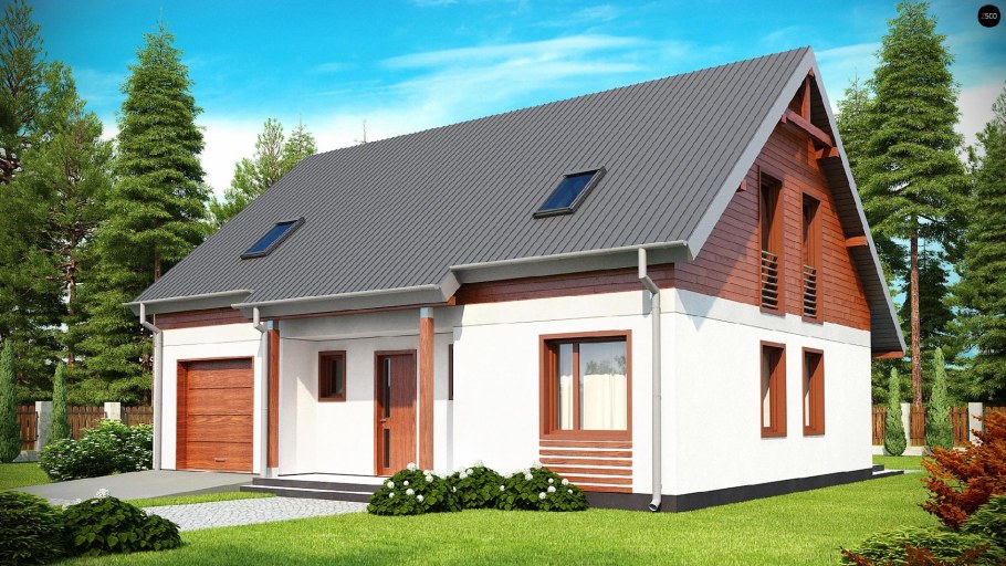 Деревянный загородный дом