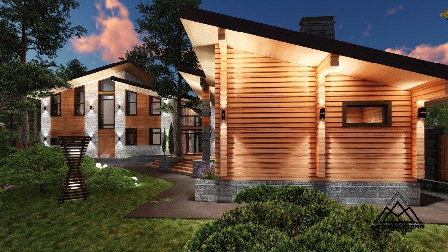 Одноэтажные дома в стиле ранчо в США