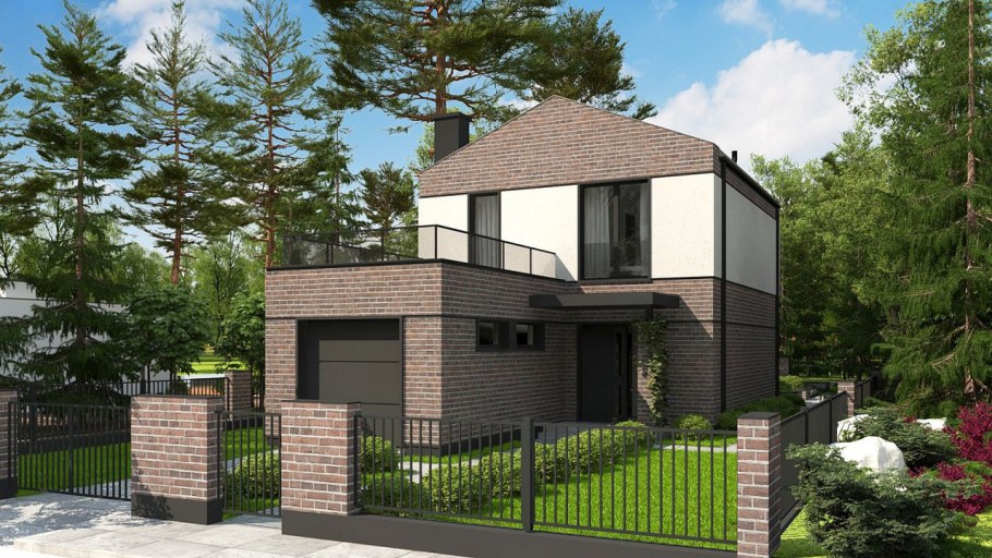 Дачный домик с гаражом