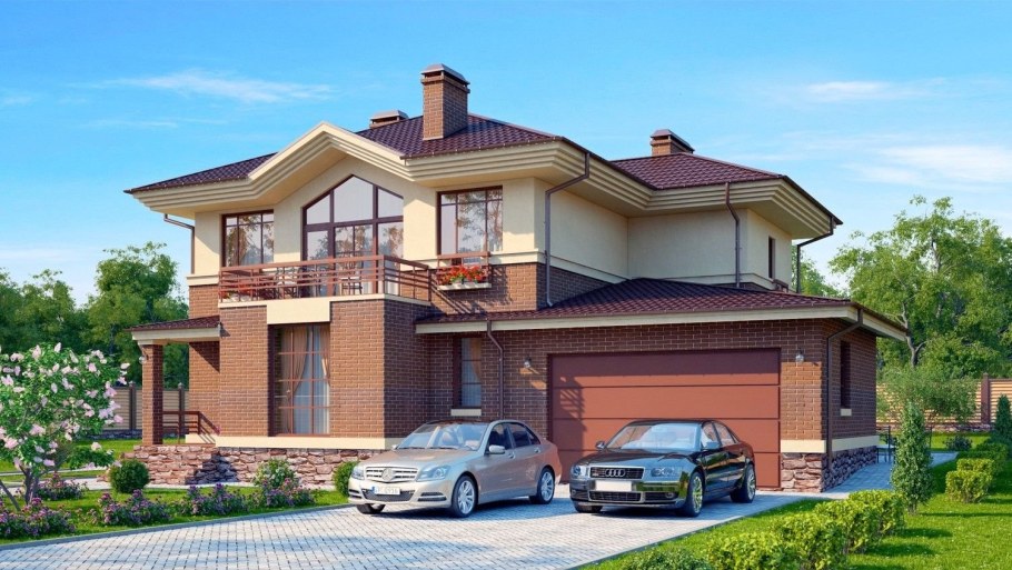 Дом с мансардой и террасой 120кв