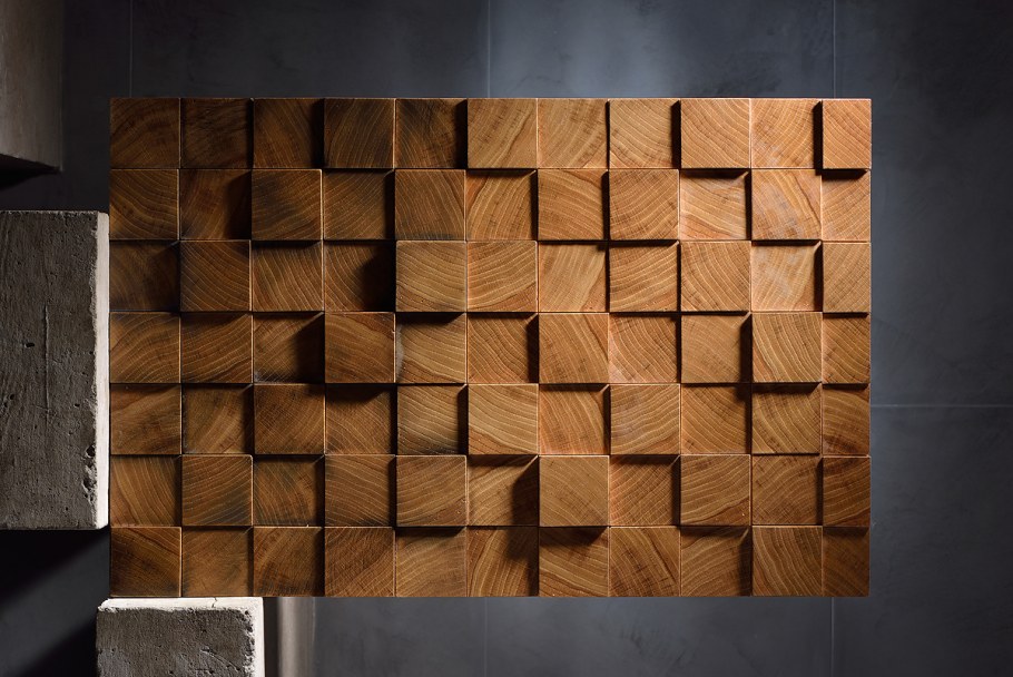 Деревянные стеновые панели из торцевых