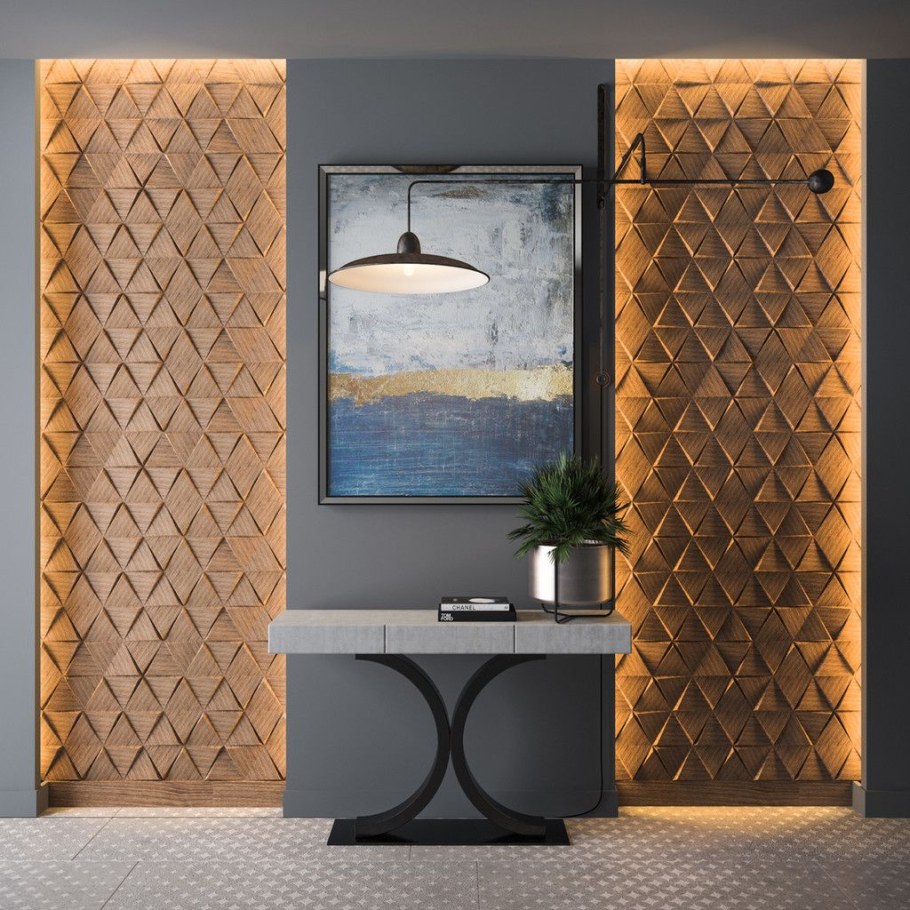 Гипсовые 3д панели ротанг