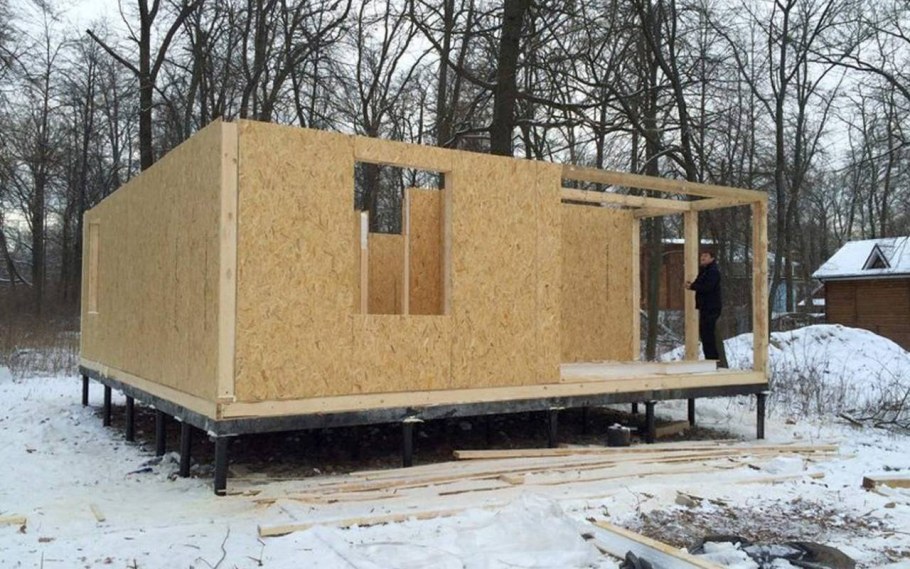 Коробка дома каркас