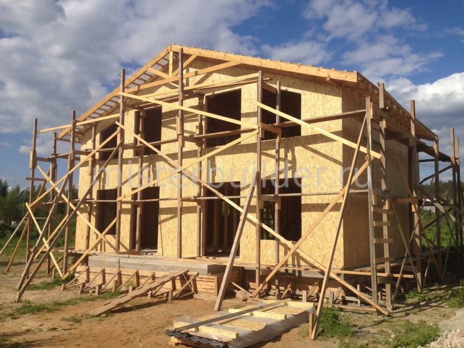 Дом каркасно щитовой с гаражом