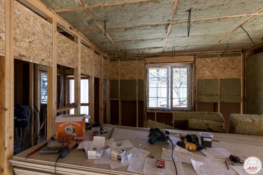 Каркас из фибролитовых плит