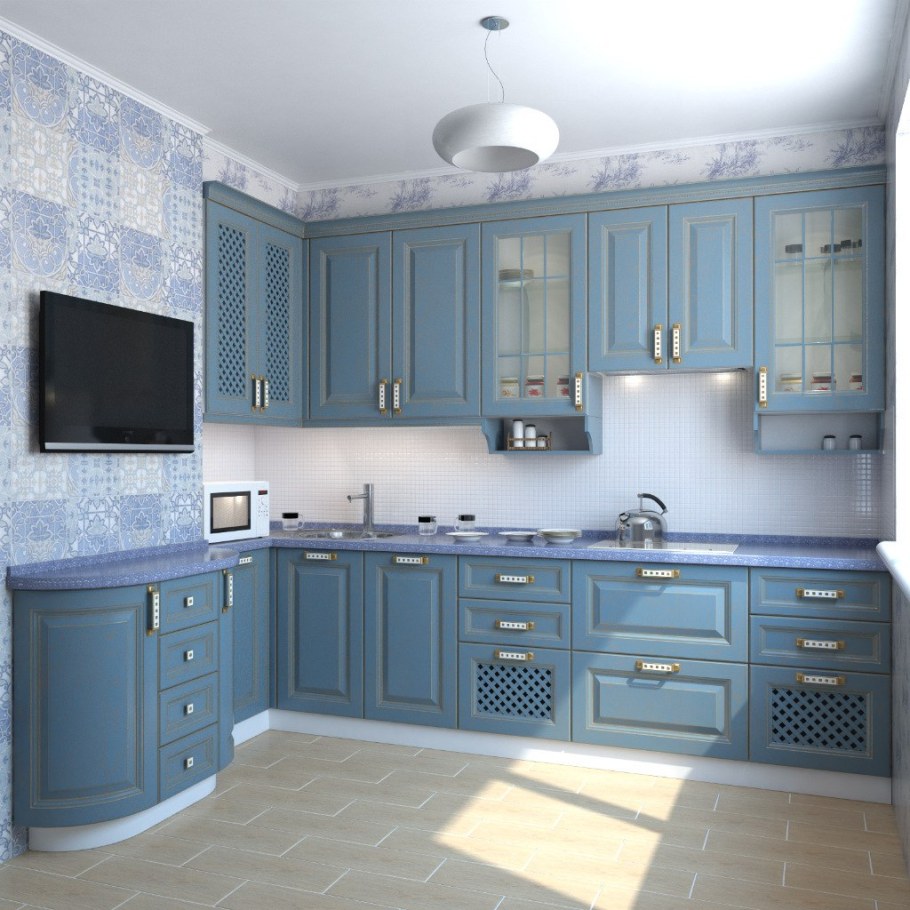 Кухня Верона голубая