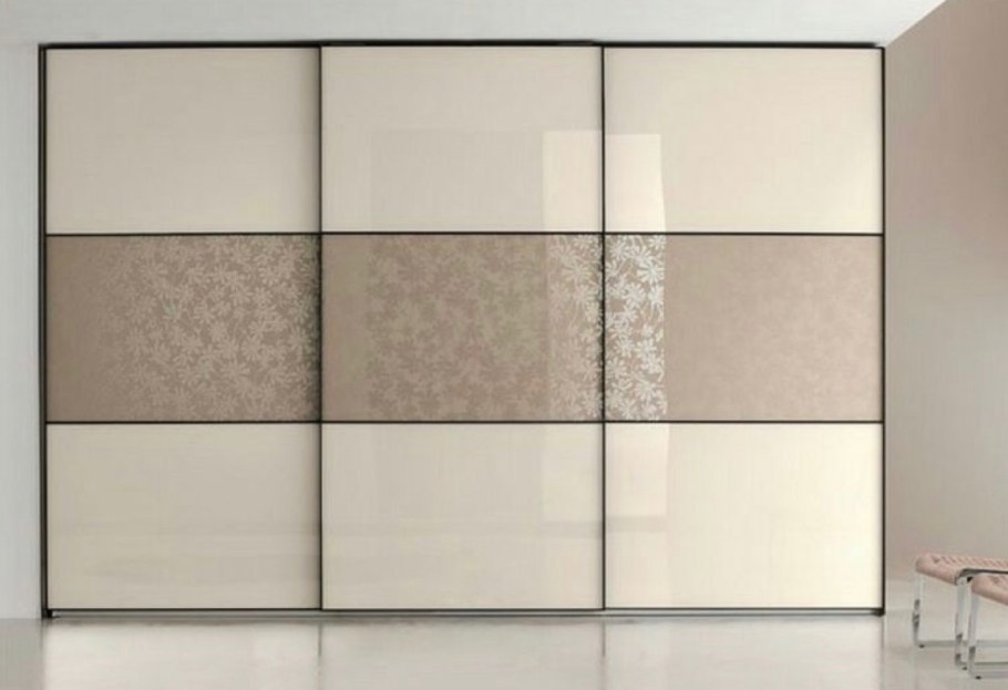 Двери купе лакобель бежевая