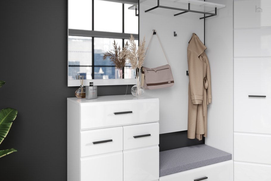 Прихожая Йорк белый белый глянец Империал