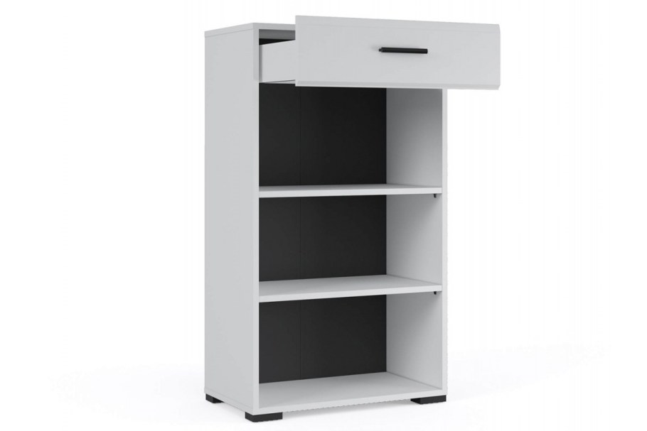 Тумба Империал Йорк 2д1ящ белый жемчуг/белый глянец