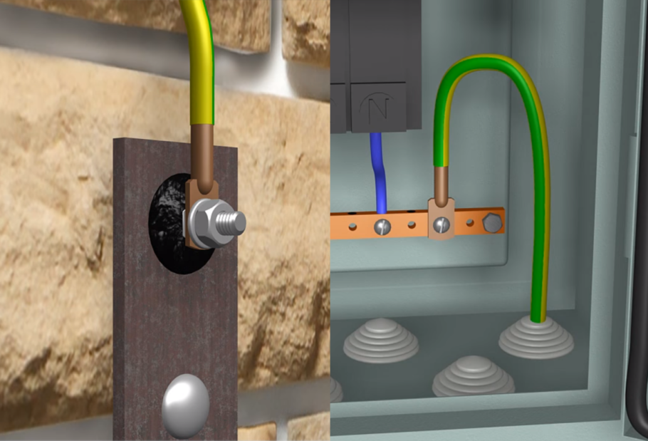 Крепление проводника заземления