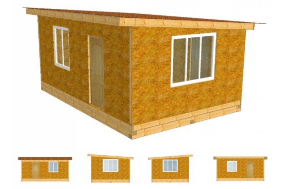 Бытовка 2.3х3 из ОСП утепленная