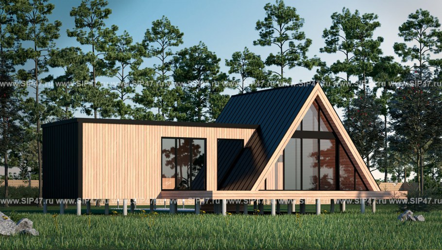 Барнхаус из сэндвич панелей
