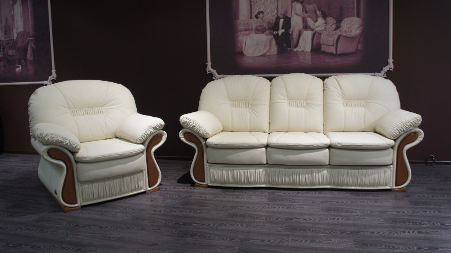 Мягкая кожаная мебель в трех китах
