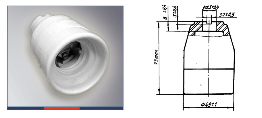 Патрон для лампочки е14 чертеж