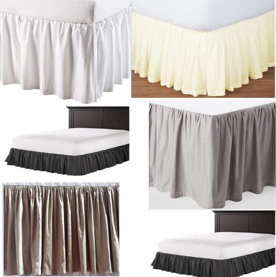 Юбочка для кровати из плотной ткани