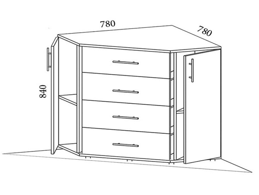 Комод угловой к780 София