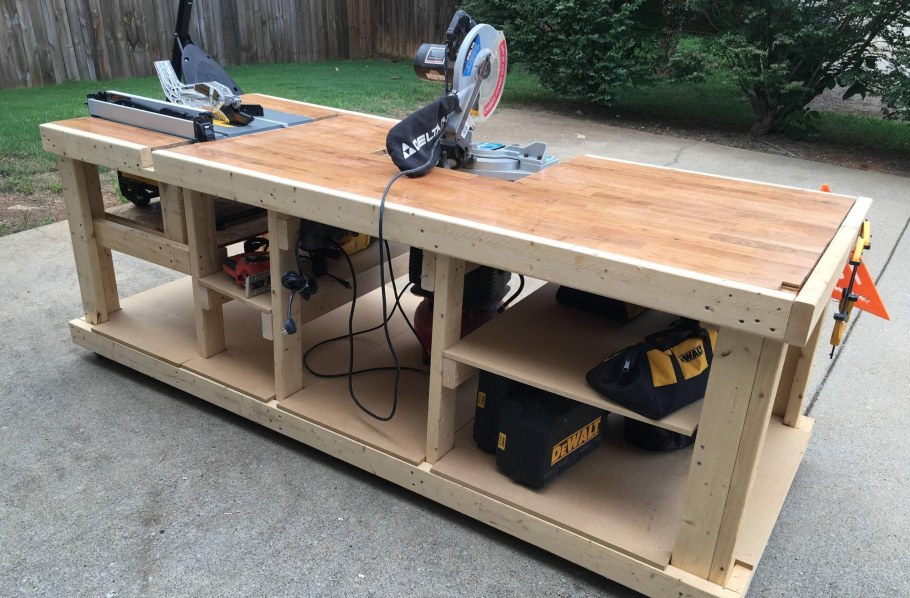 Блочный верстак woodworker