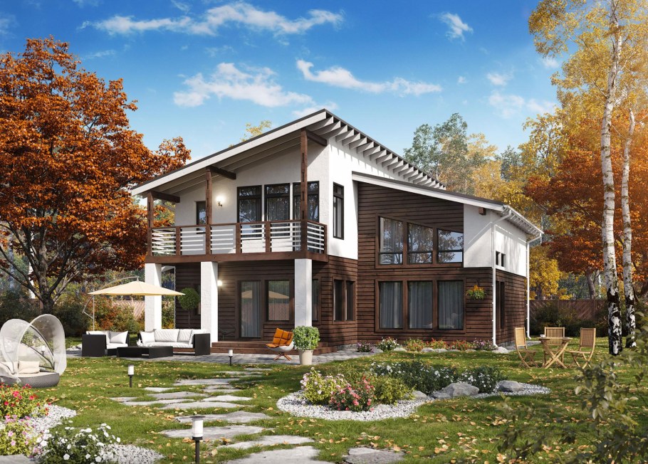 Дом в стиле Райта 200-250 кв.м