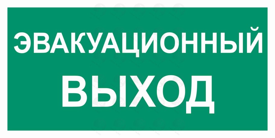 Табличка запасного выхода