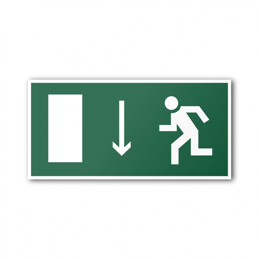 Знак безопасности е23 указатель запасного выхода( пленка 300х150)